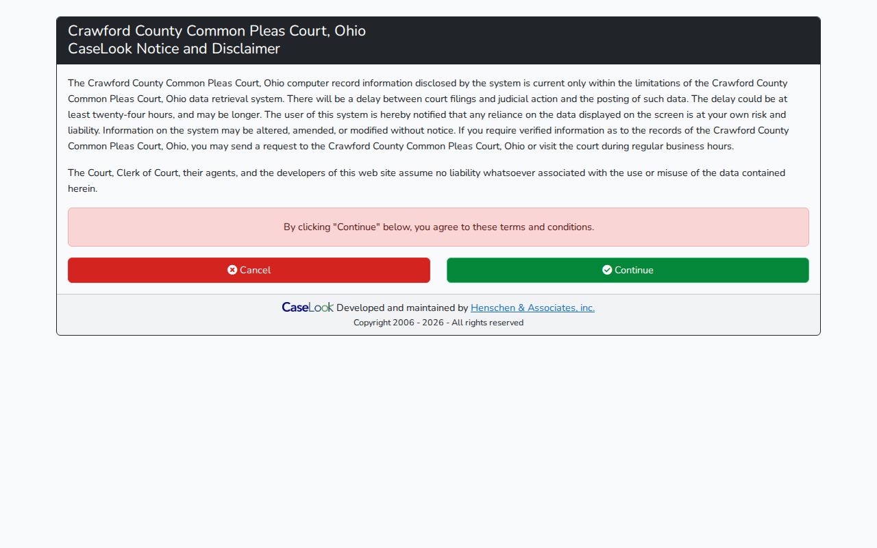 Crawford County released inmate Common Pleas felony inquiry